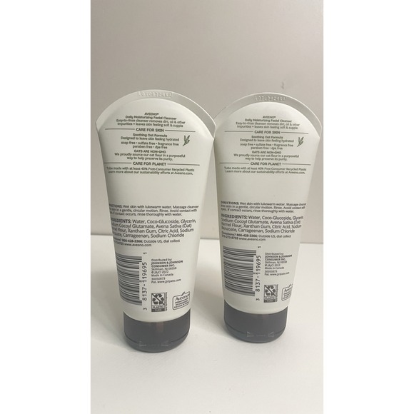 Lot 2 Aveeno Daily Moisturizing‎ Facial Cleanser for Dry Skin w Soothing Oat 5oz - Picture 2 of 2